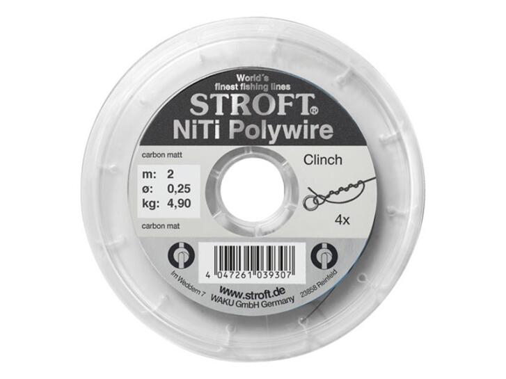 Stroft NiTi POLYWIRE - knotable nickel titanium leader - 2 m - 0,40 mm