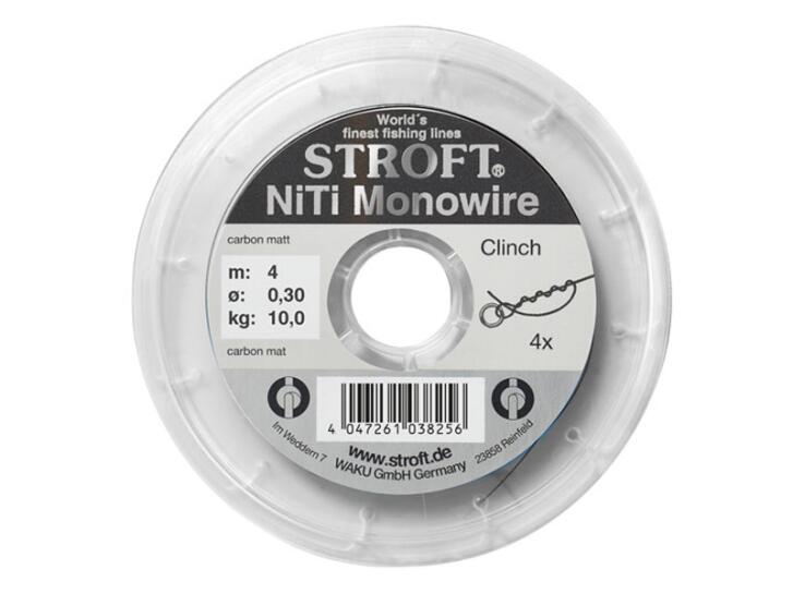 Stroft NiTi MONOWIRE - knotable nickel titanium leader - 4 m - 0,25 mm