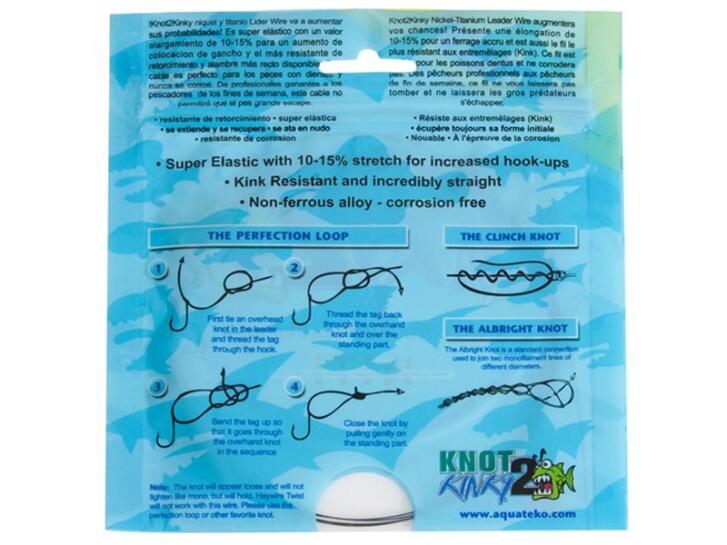 Terminale per predatori KNOT 2 KINKY Aquateko - 460 cm - 15,9 kg